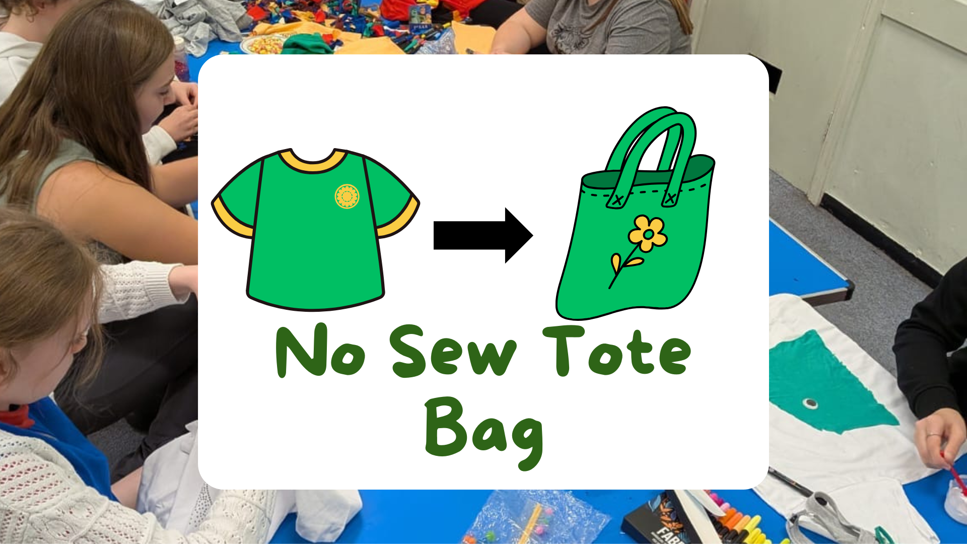 HOW TO MAKE A NO SEW T SHIRT TOTE BAG & Video